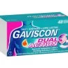 Gaviscon Dual Action Heartburn & Indigestion Peppermint 48 Chewable Tablets