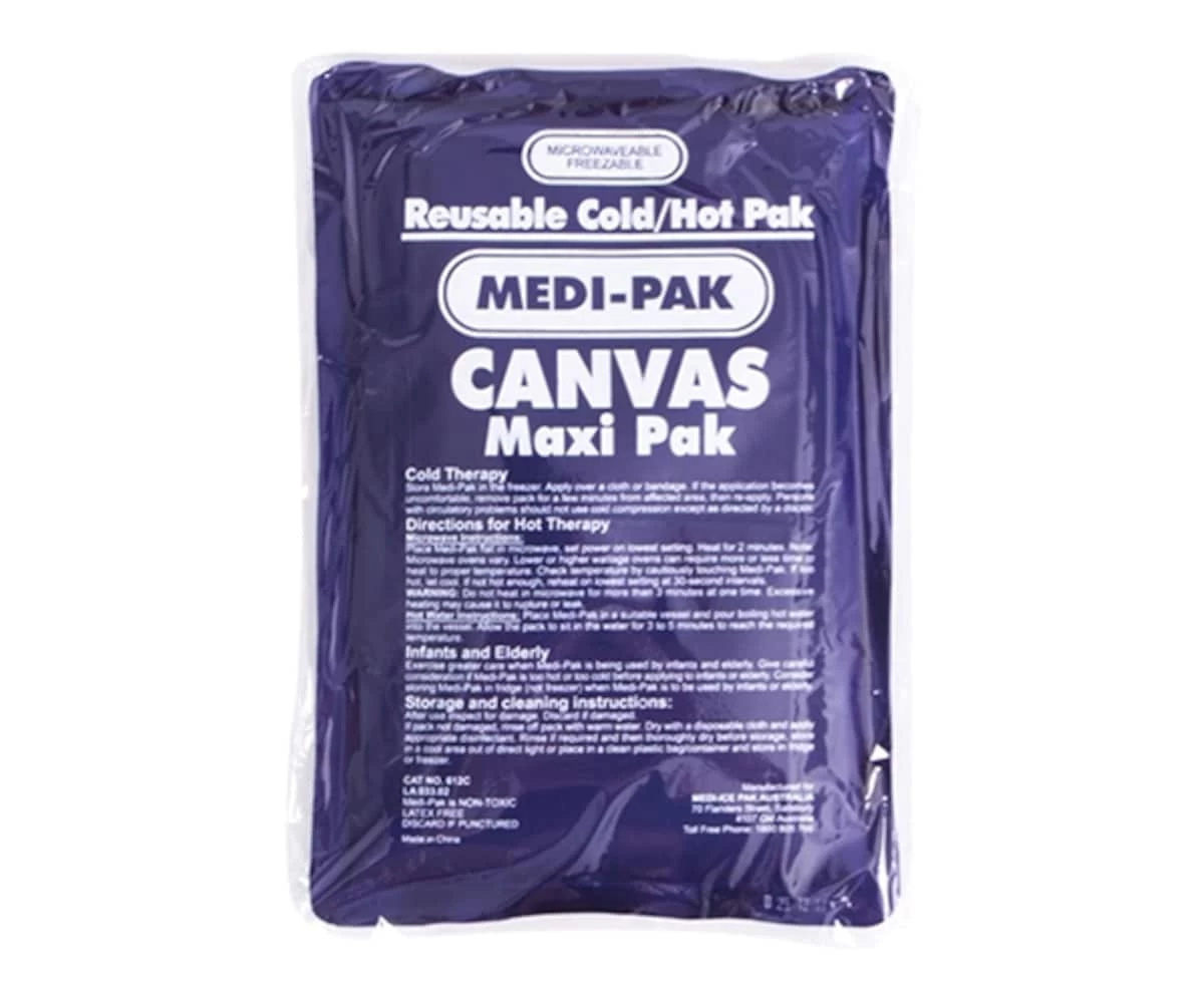 Medi-Pak Reusable Cold/Hot Canvas Maxi Pak 180mm X 270mm 1 Medi-Pak Reusable Cold/Hot Canvas Maxi Pak 180mm X 270mm