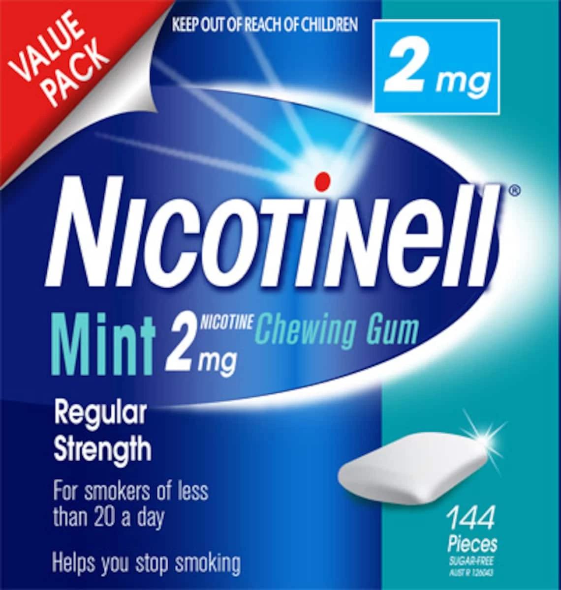 Nicotinell Chewing Gum Mint 2mg 144 Pieces 1 Nicotinell Chewing Gum Mint 2mg 144 Pieces