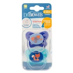 Dr. Brown's Dr Brown's PreVent Contoured Baby Pacifier 6-18 Months Blue 2 Pack