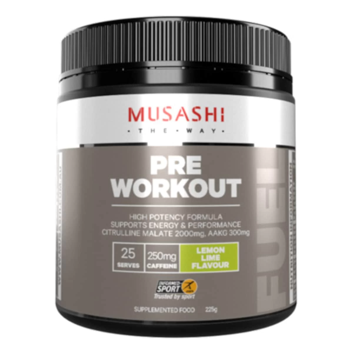 Musashi Pre Workout Lemon Lime Flavour 225g 1 Musashi Pre Workout Lemon Lime Flavour 225g