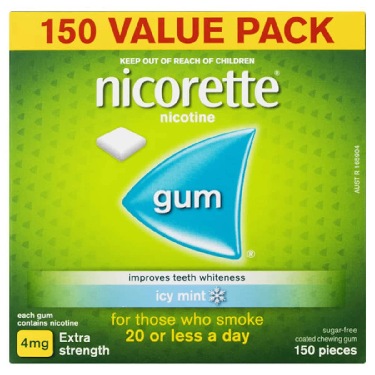 Nicorette Quit Smoking Nicotine Gum 4mg Icy Mint 150 Pieces Value Pack 1 Nicorette Quit Smoking Nicotine Gum 4mg Icy Mint 150 Pieces Value Pack