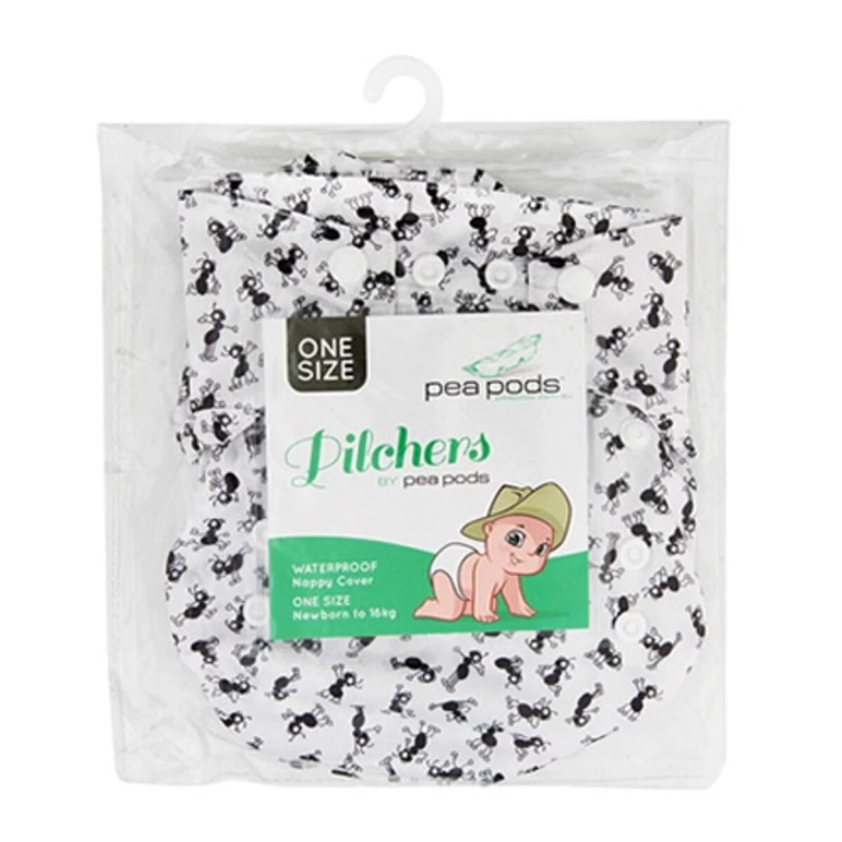 Pea Pods Pilchers Waterproof Nappy Covers Ant Print 2 Pea Pods Pilchers Waterproof Nappy Covers Ant Print - Image 2