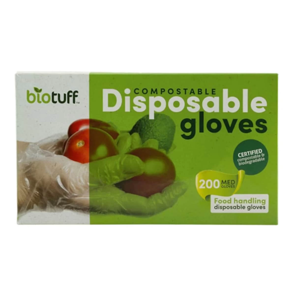 Biotuff Compostable Disposable Gloves 200 Medium Gloves 1 Biotuff Compostable Disposable Gloves 200 Medium Gloves