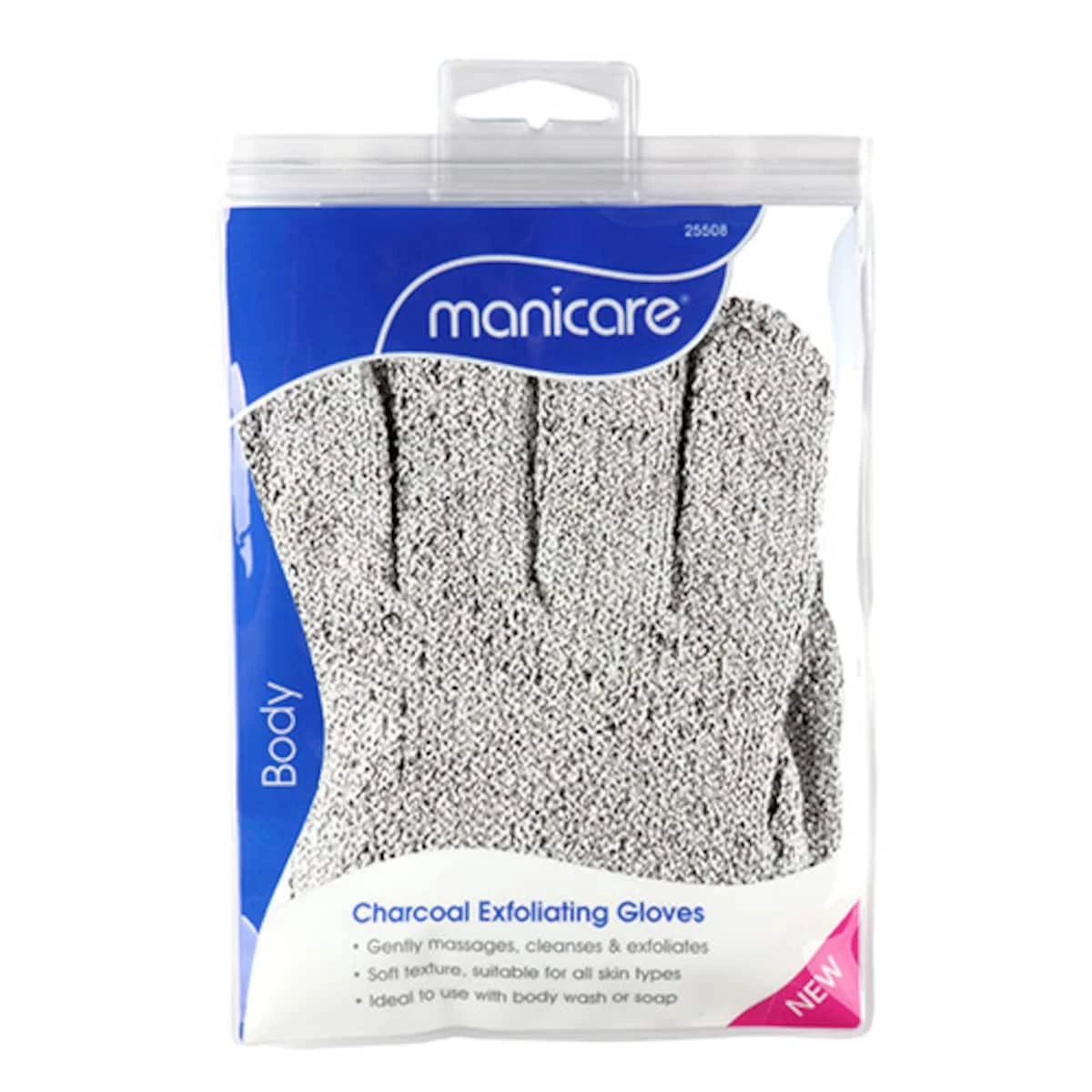 Manicare Charcoal Detox Exfoliating Gloves 1 Manicare Charcoal Detox Exfoliating Gloves