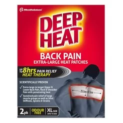 Health Care Store 5 Deep Heat Back Pain Heat Patches XL 2 Pack