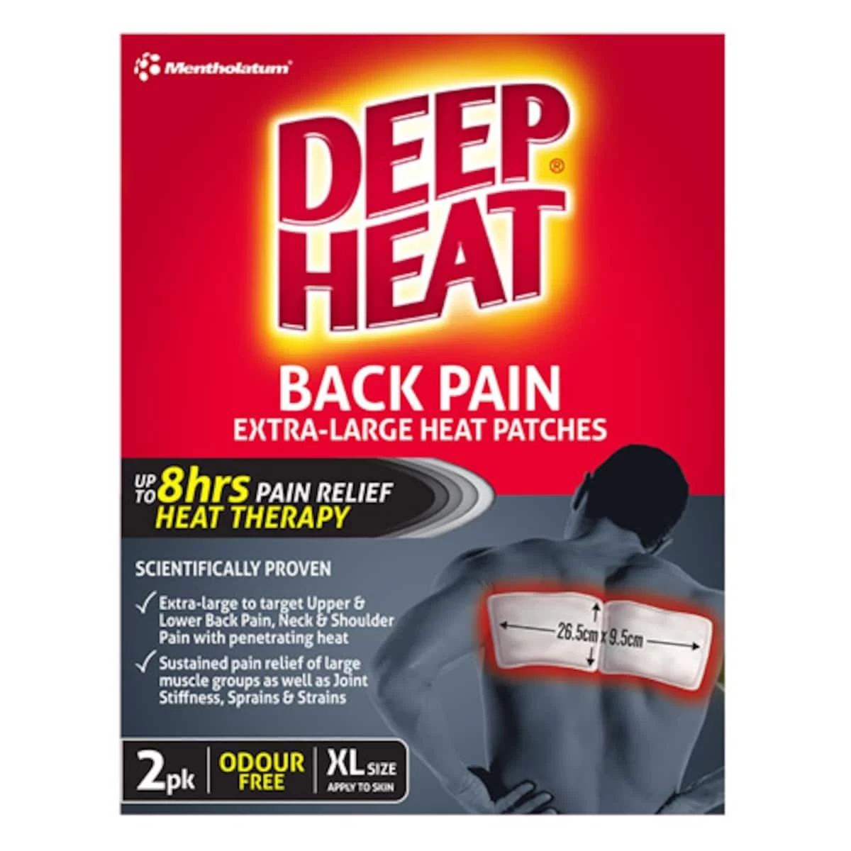 Deep Heat Back Pain Heat Patches XL 2 Pack 1 Deep Heat Back Pain Heat Patches XL 2 Pack