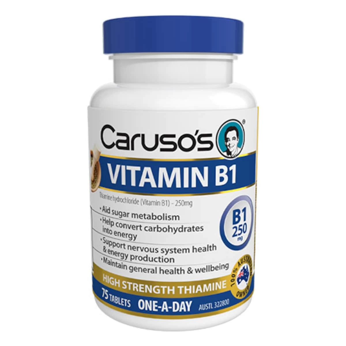 Carusos Vitamin B1 High Strength Thiamine 75 Tablets 1 Carusos Vitamin B1 High Strength Thiamine 75 Tablets