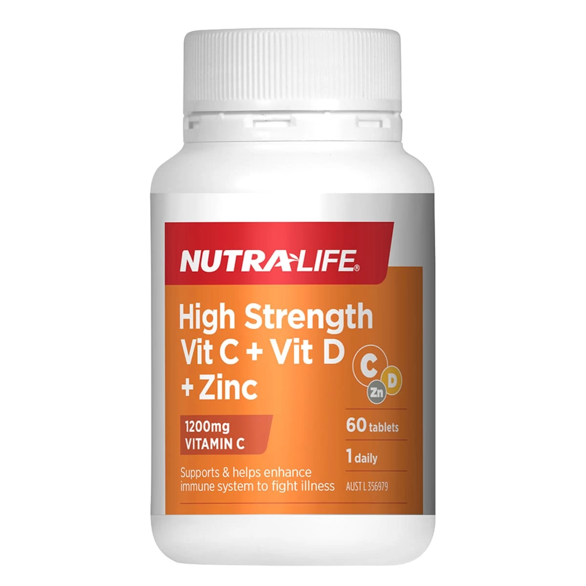 Nutra-Life High Strength Vitamin C & D + Zinc 60 Tablets 1 Nutra-Life High Strength Vitamin C & D + Zinc 60 Tablets