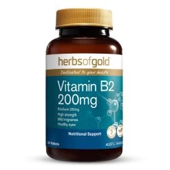 Herbs Of Gold Vitamin B2 200mg 60 Tablets