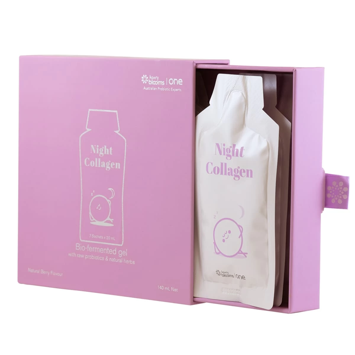Henry Blooms Night Collagen Berry Flavour 20ml X 7 Sachets 1 Henry Blooms Night Collagen Berry Flavour 20ml X 7 Sachets
