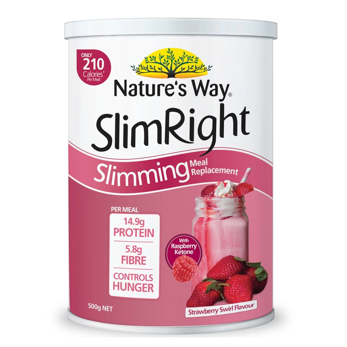 Natures Way Slimright Slimming Meal Replacement Shake Strawberry 500g 1 Natures Way Slimright Slimming Meal Replacement Shake Strawberry 500g