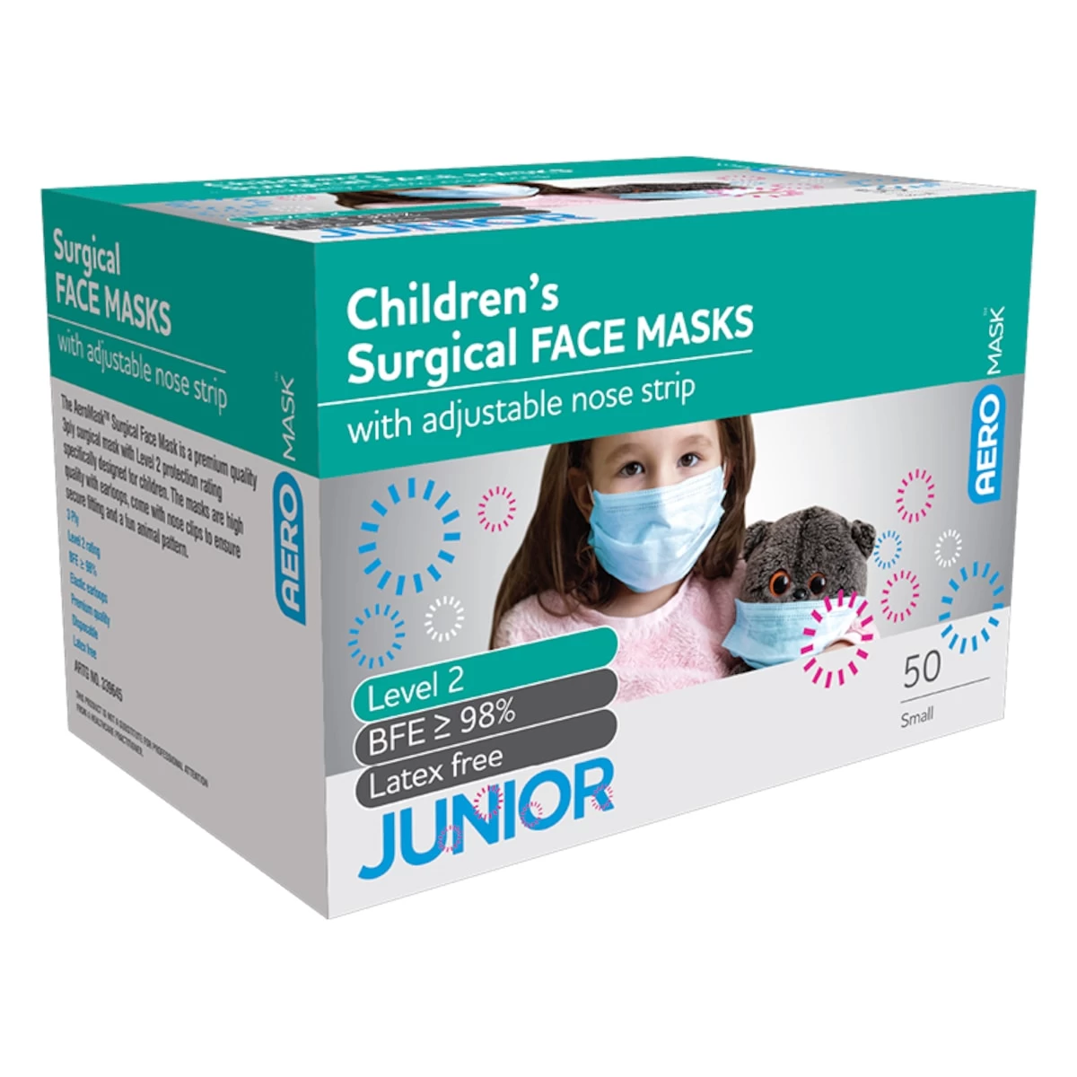 AeroMask Children's Surgical Face Masks Level 2 50 Pack 1 AeroMask Children's Surgical Face Masks Level 2 50 Pack