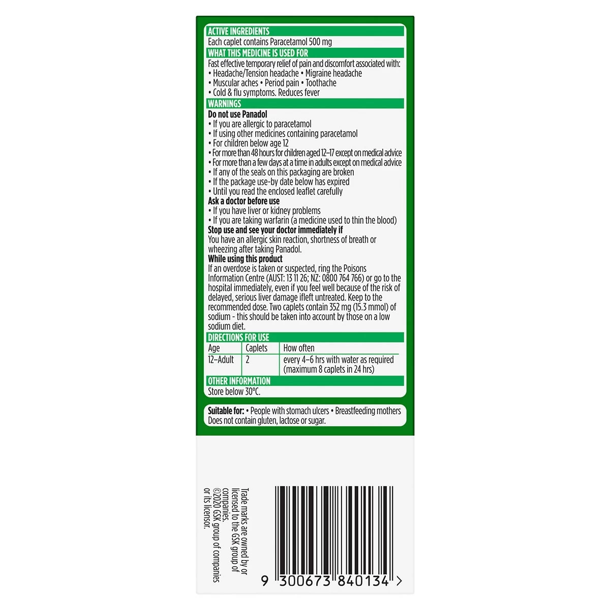 Panadol Rapid Pain Relief Paracetamol 500 Mg 20 Pack 3 Panadol Rapid Pain Relief Paracetamol 500 Mg 20 Pack - Image 3