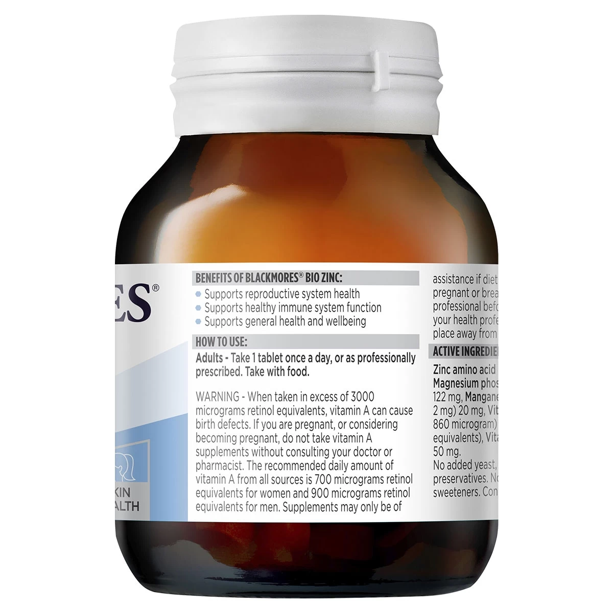 Blackmores Bio Zinc 168 Tablets 4 Blackmores Bio Zinc 168 Tablets - Image 4