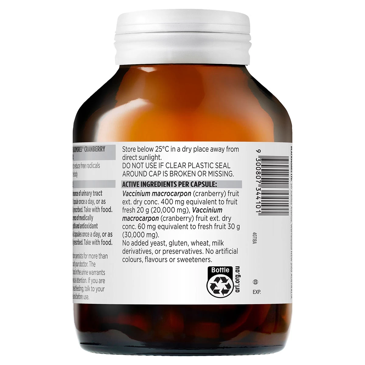 Blackmores Cranberry Forte 50000mg 90 Capsules 2 Blackmores Cranberry Forte 50000mg 90 Capsules - Image 2