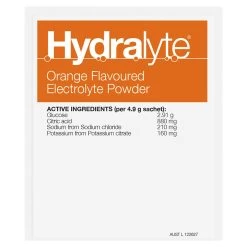 Hydralyte Electrolyte Powder Orange 10 Sachets 5 Hydralyte Electrolyte Powder Orange 10 Sachets -Health Care Store 38994