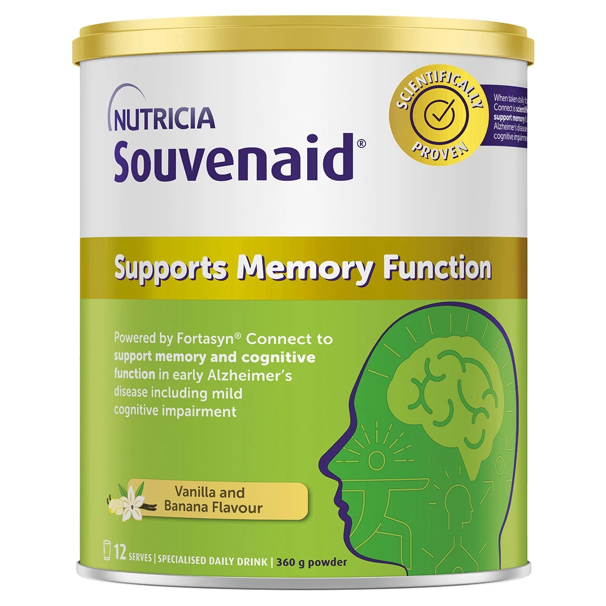 Souvenaid Memory Powder Vanilla & Banana 360g 1 Souvenaid Memory Powder Vanilla & Banana 360g