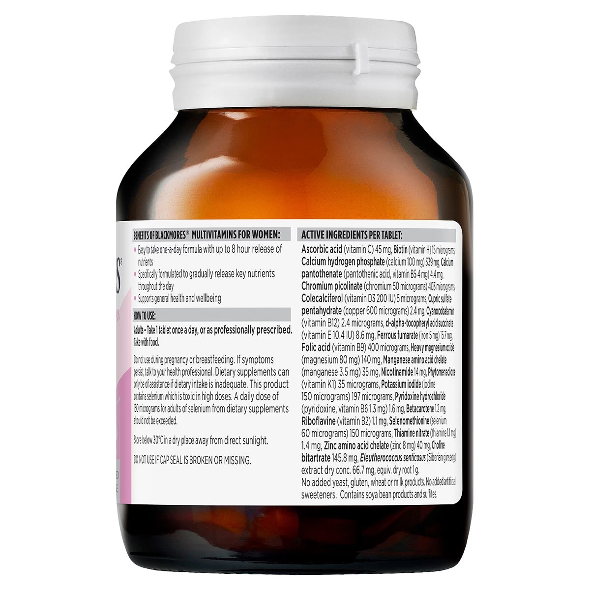 Blackmores Sustained Release Multivitamins For Women 90 Tablets 2 Blackmores Sustained Release Multivitamins For Women 90 Tablets - Image 2