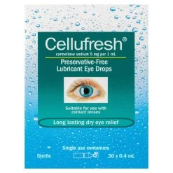 Cellufresh Lubricant Eye Drops Preservative Free 0.4ml X 30 Vials