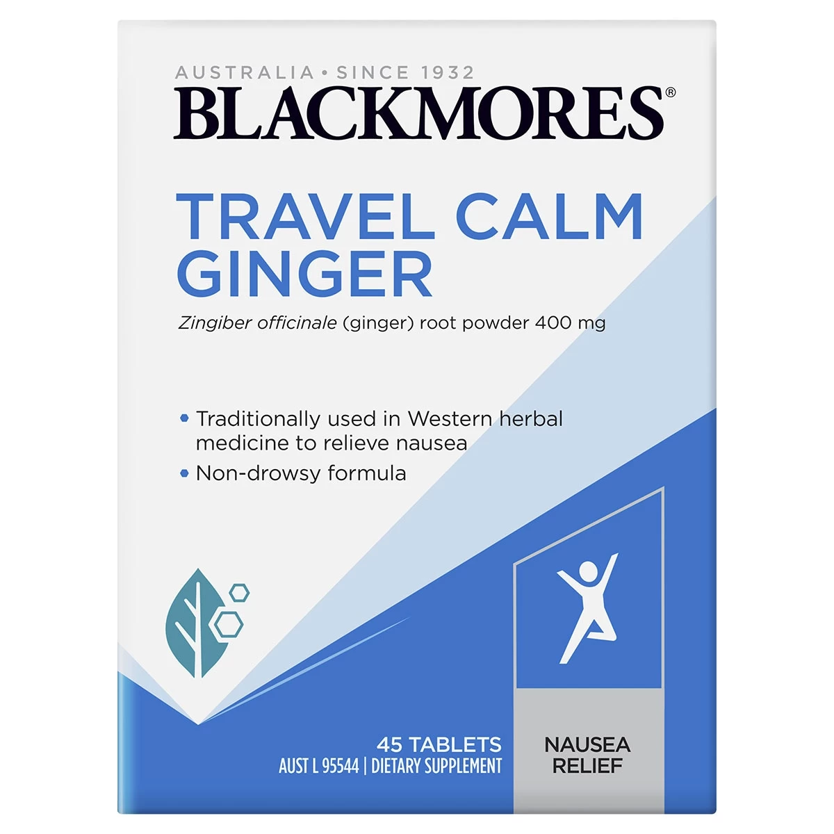 Blackmores Travel Calm Ginger 45 Tablets 2 Blackmores Travel Calm Ginger 45 Tablets - Image 2