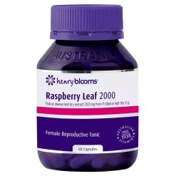 Henry Blooms Raspberry Leaf 2000mg 60 Capsules