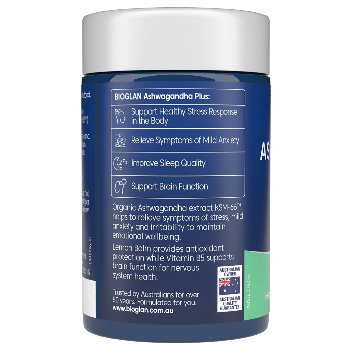 Bioglan Ashwagandha Plus 60 Tablets 2 Bioglan Ashwagandha Plus 60 Tablets - Image 2