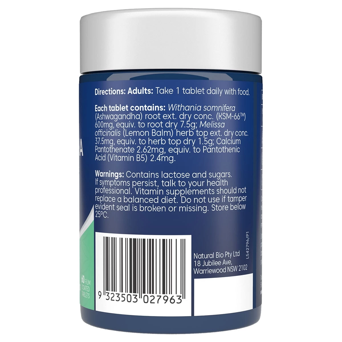 Bioglan Ashwagandha Plus 60 Tablets 3 Bioglan Ashwagandha Plus 60 Tablets - Image 3