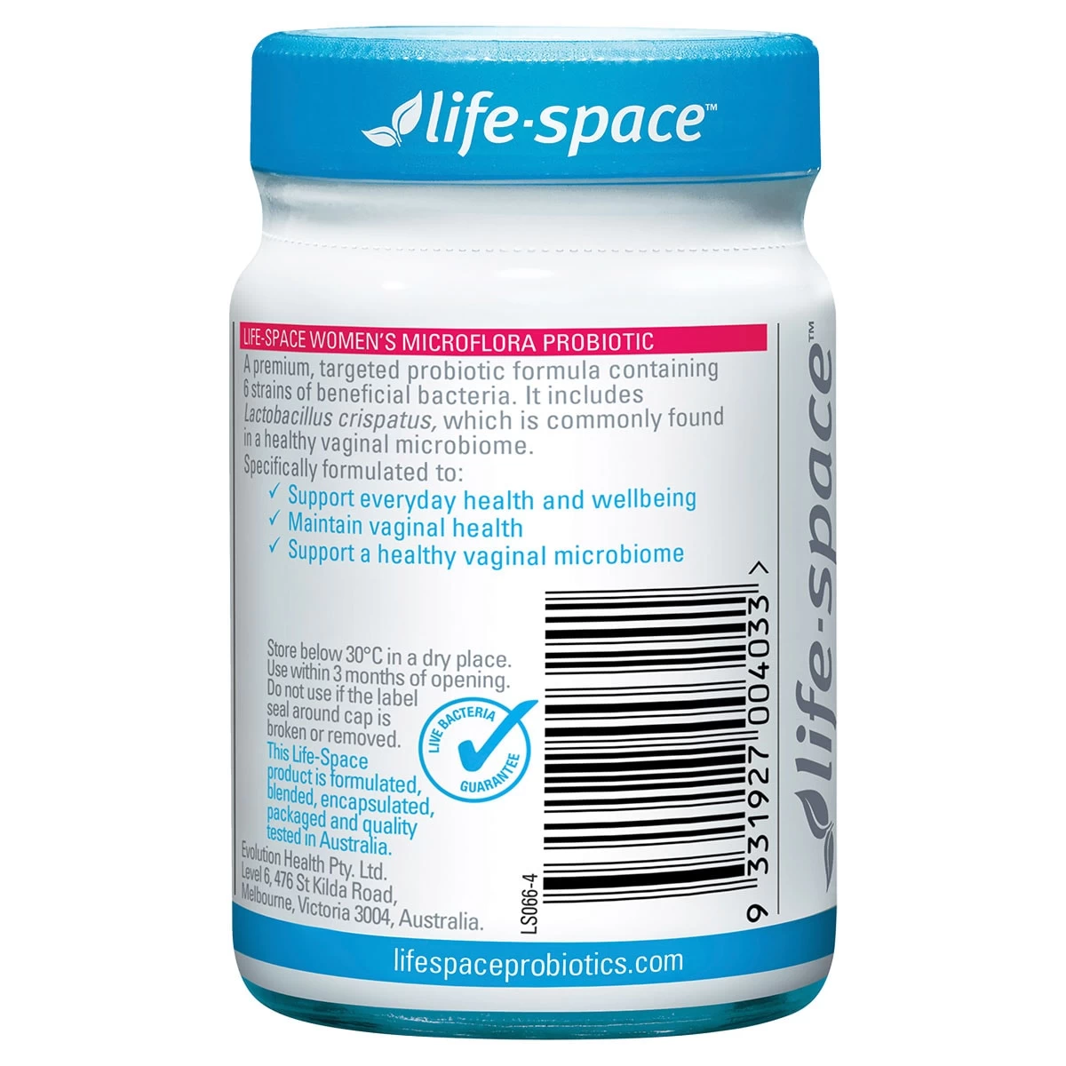 Life-Space Womens Microflora Probiotic 60 Capsules 2 Life-Space Womens Microflora Probiotic 60 Capsules - Image 2