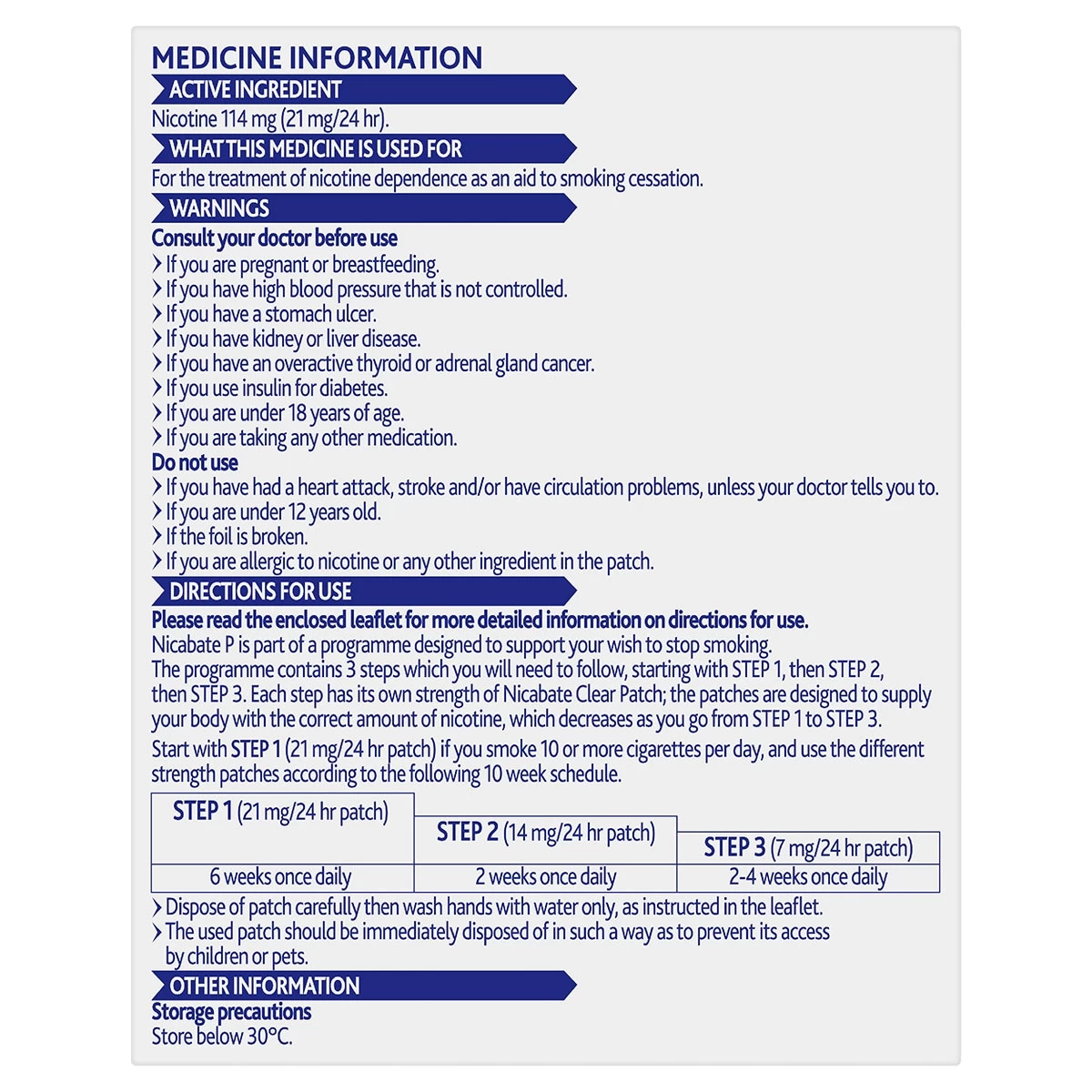 Nicabate P Patch 21mg Quit Smoking 28 Patches 2 Nicabate P Patch 21mg Quit Smoking 28 Patches - Image 2