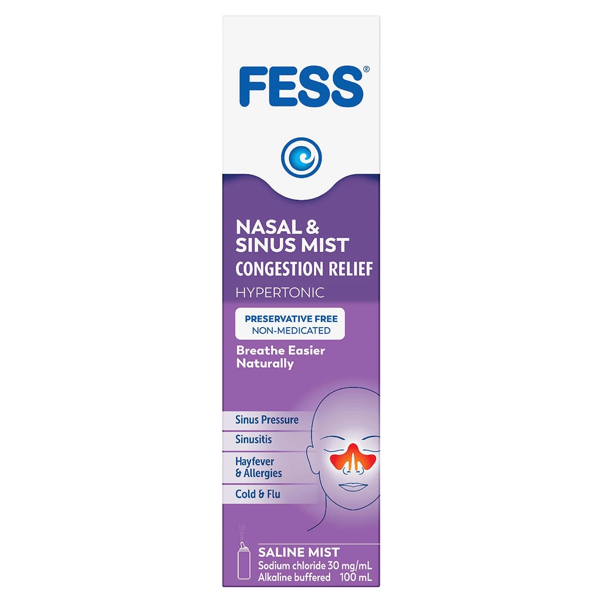 Fess Nasal & Sinus Mist Congestion Relief 100ml 1 Fess Nasal & Sinus Mist Congestion Relief 100ml