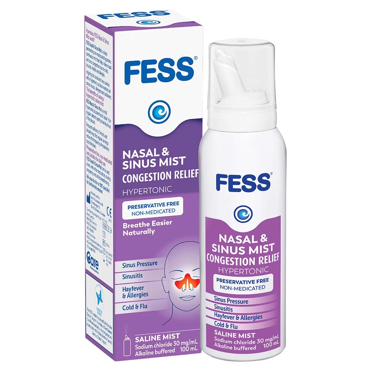 Fess Nasal & Sinus Mist Congestion Relief 100ml 6 Fess Nasal & Sinus Mist Congestion Relief 100ml - Image 6