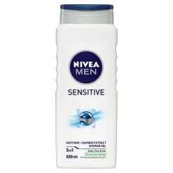 Nivea For Men Sensitive 3-in-1 Shower Gel & Body Wash 500ml