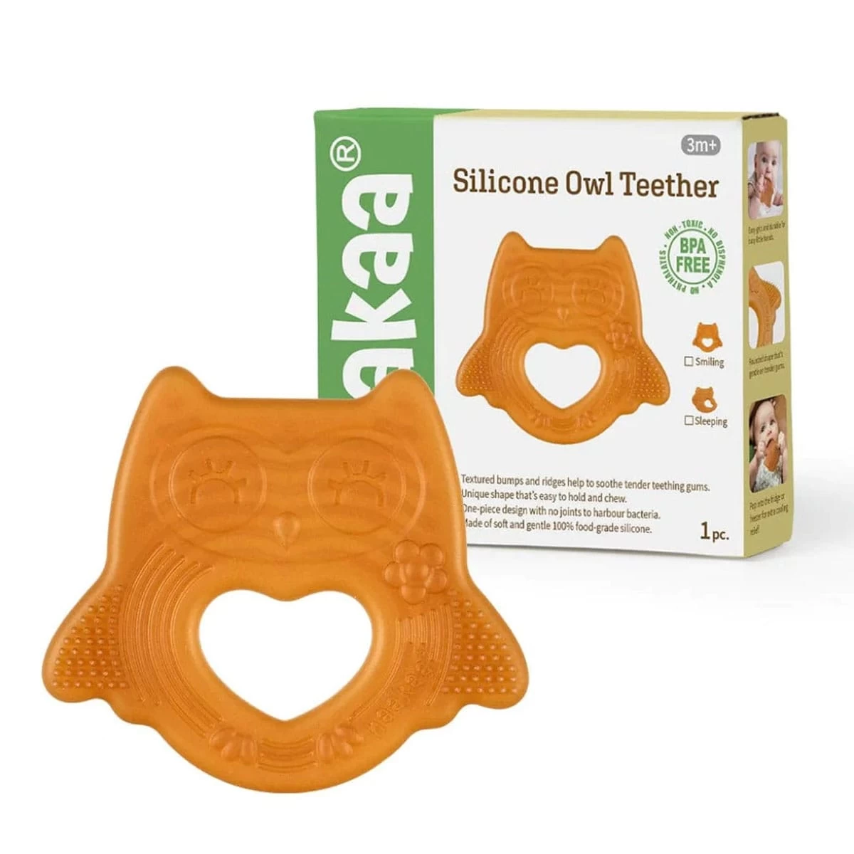 Haakaa Silicone Owl Teether 1 Haakaa Silicone Owl Teether