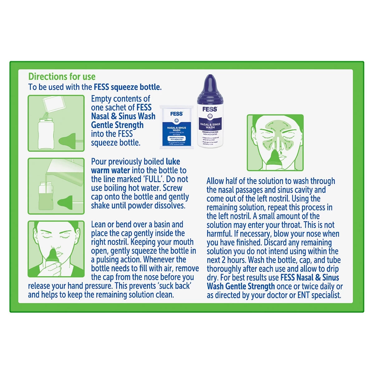 Fess Nasal & Sinus Wash Refills Gentle Strength 100 Sachets 3 Fess Nasal & Sinus Wash Refills Gentle Strength 100 Sachets - Image 3