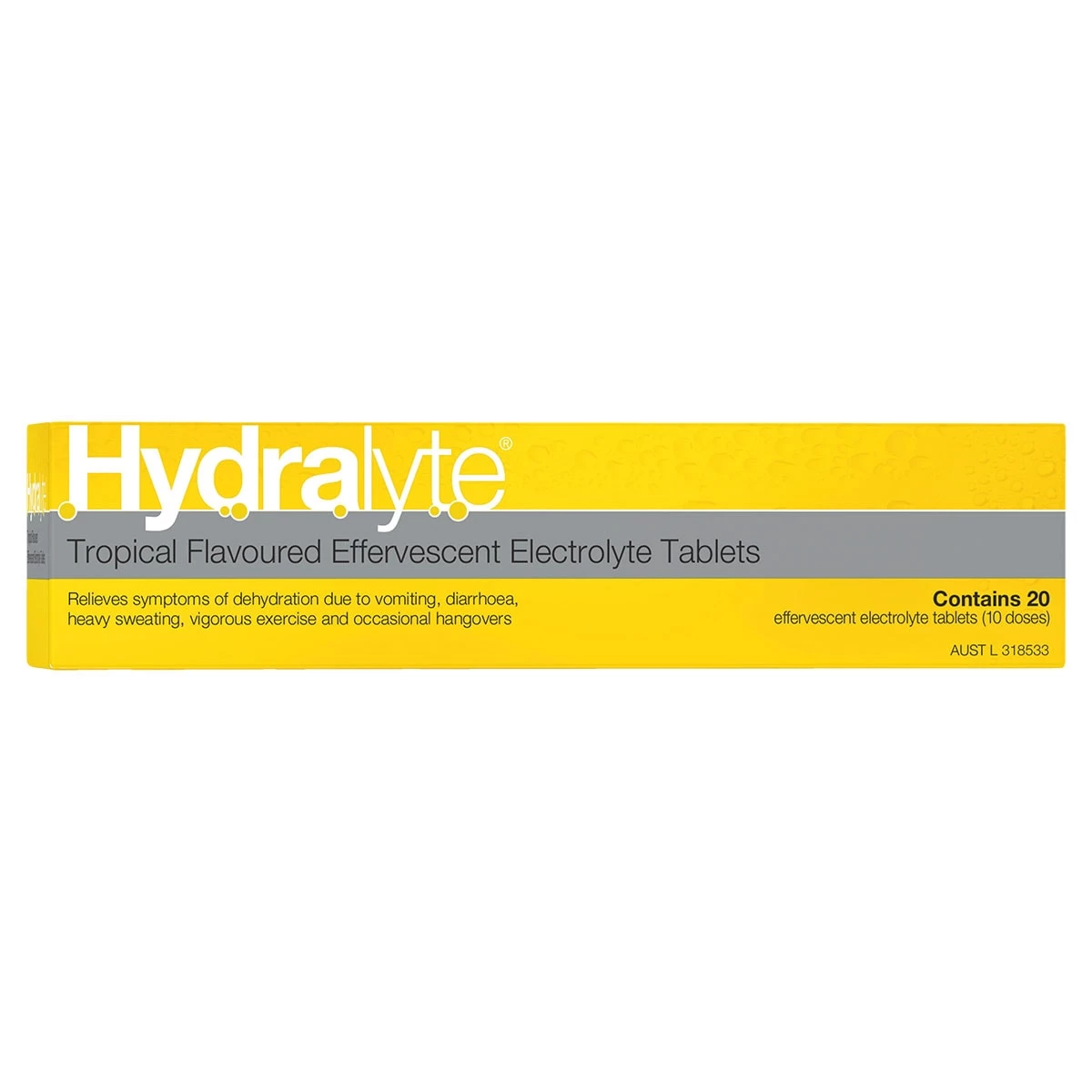Hydralyte Effervescent Electrolyte Tablets Tropical 20 Pack 1 Hydralyte Effervescent Electrolyte Tablets Tropical 20 Pack
