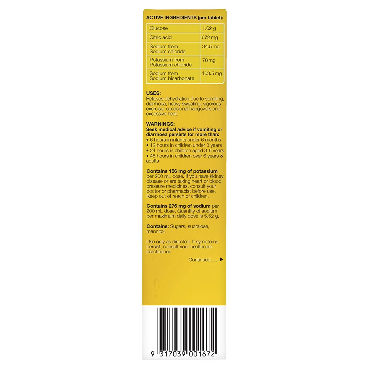 Hydralyte Effervescent Electrolyte Tablets Tropical 20 Pack 2 Hydralyte Effervescent Electrolyte Tablets Tropical 20 Pack - Image 2