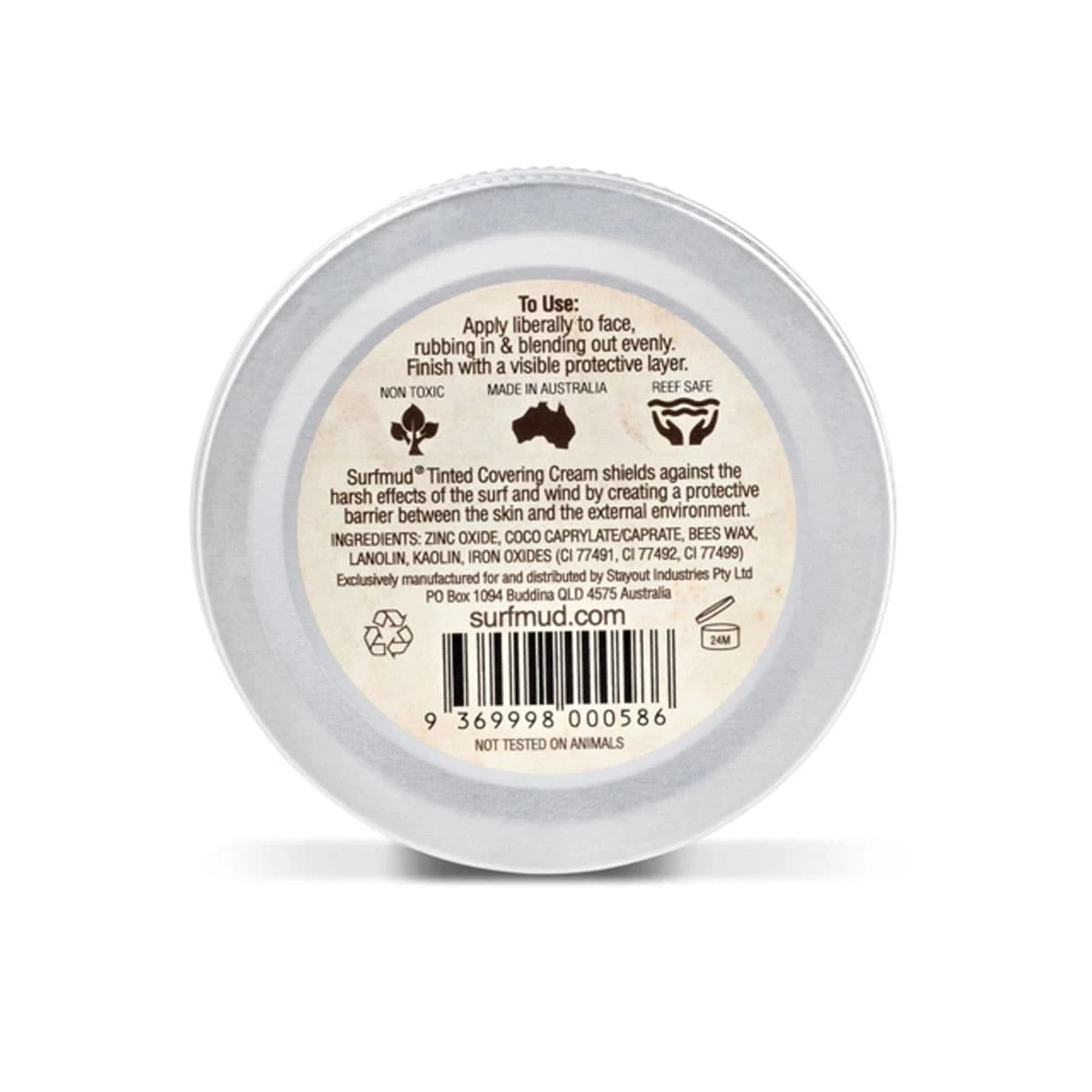 SURFMUD Natural Zinc Tinted Covering Cream 45g 2 SURFMUD Natural Zinc Tinted Covering Cream 45g - Image 2