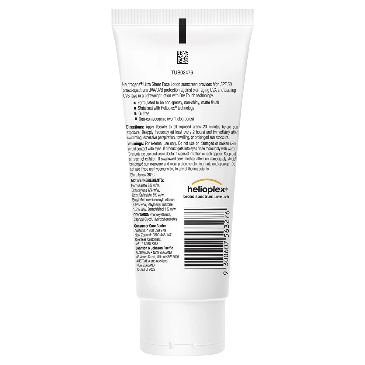 Neutrogena Ultra Sheer Face Lotion Sunscreen SPF50 88ml 2 Neutrogena Ultra Sheer Face Lotion Sunscreen SPF50 88ml - Image 2