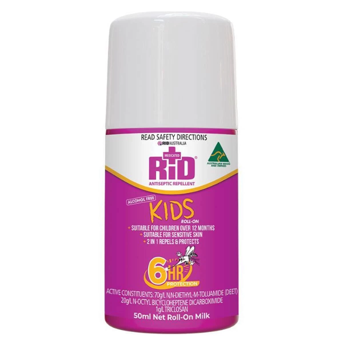 RID Medicated Kids Antiseptic Insect Repellent Roll On Milk 50ml 1 RID Medicated Kids Antiseptic Insect Repellent Roll On Milk 50ml