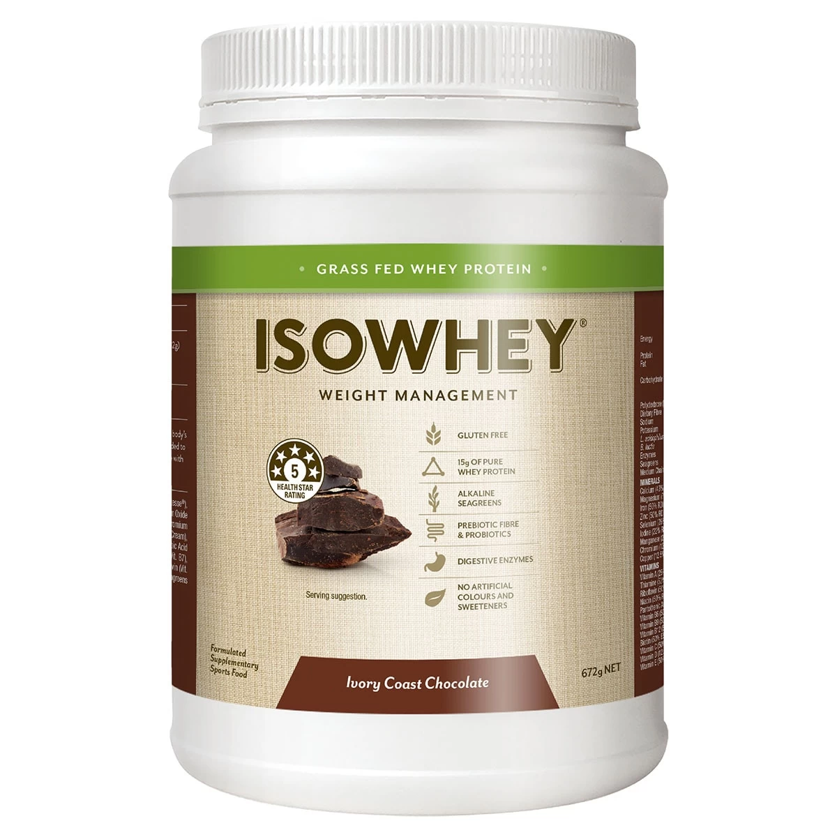 IsoWhey Complete Ivory Coast Chocolate 672g 1 IsoWhey Complete Ivory Coast Chocolate 672g