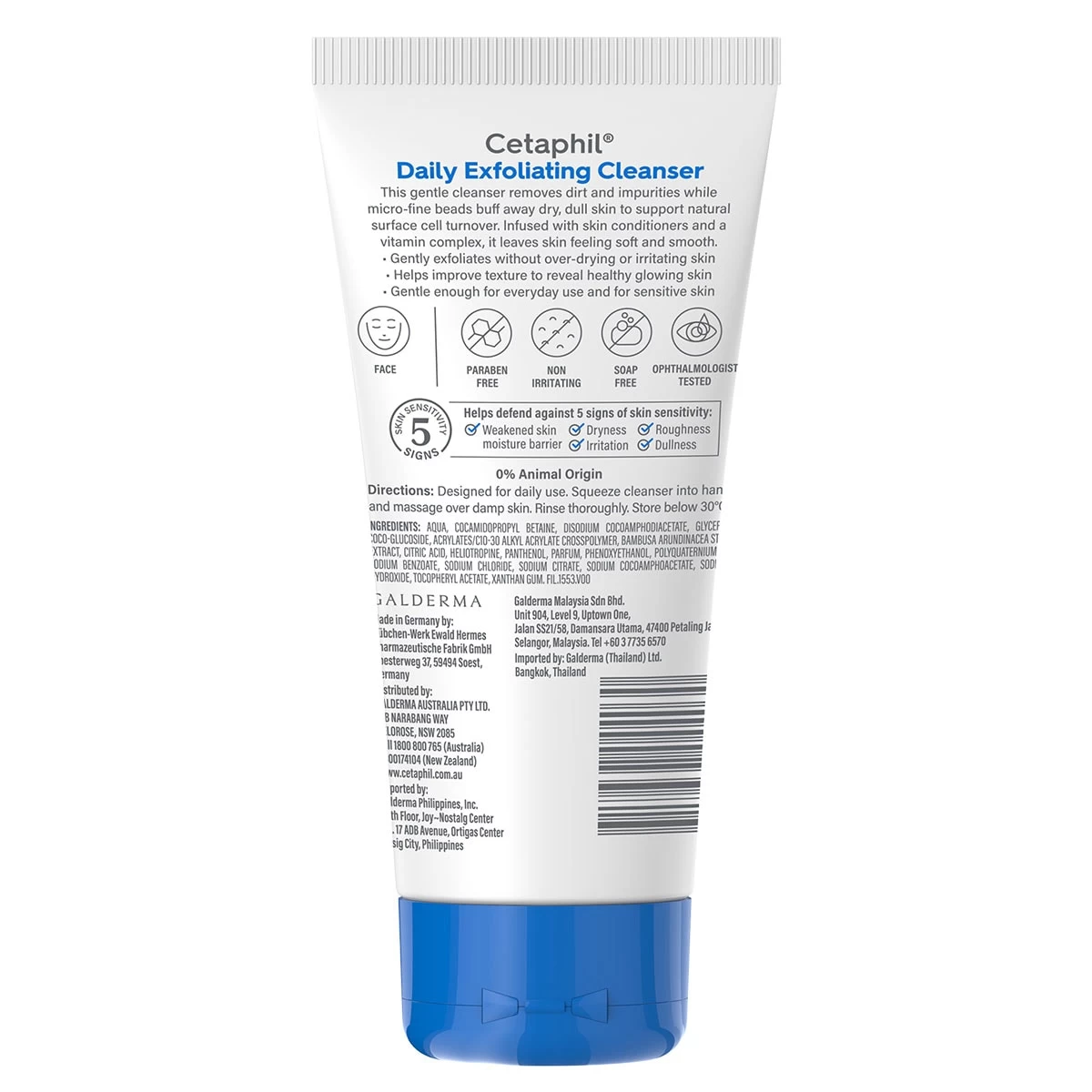 Cetaphil Daily Exfoliating Facial Cleanser 178ml 2 Cetaphil Daily Exfoliating Facial Cleanser 178ml - Image 2