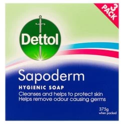 Dettol Sapoderm Hygienic Soap 125g X 3 Pack