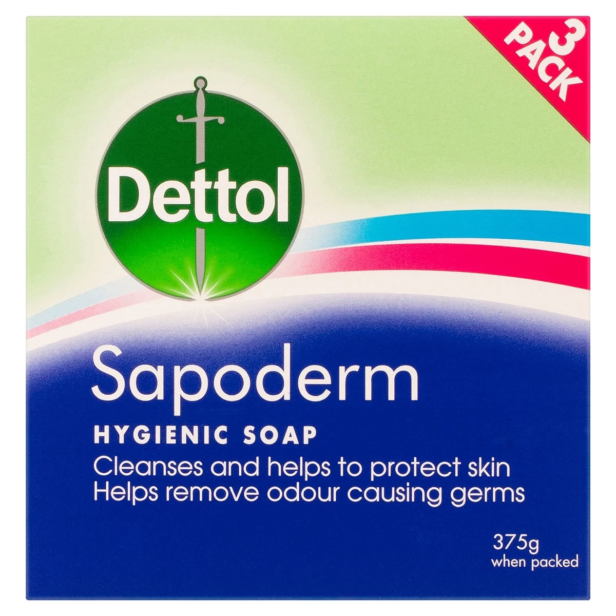 Dettol Sapoderm Hygienic Soap 125g X 3 Pack 1 Dettol Sapoderm Hygienic Soap 125g X 3 Pack
