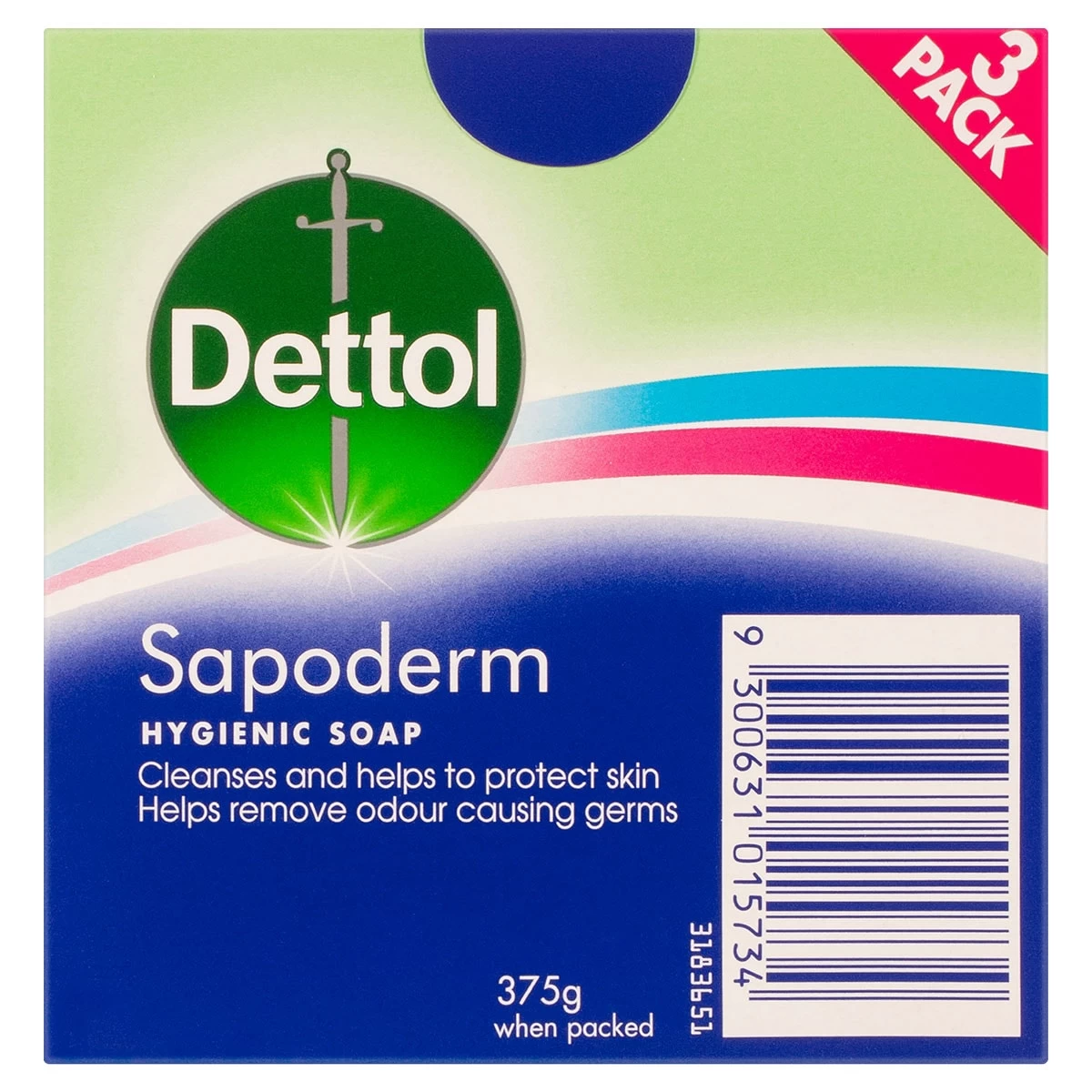 Dettol Sapoderm Hygienic Soap 125g X 3 Pack 2 Dettol Sapoderm Hygienic Soap 125g X 3 Pack - Image 2