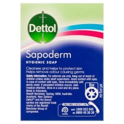 Dettol Sapoderm Hygienic Soap 125g X 3 Pack 9 Dettol Sapoderm Hygienic Soap 125g X 3 Pack -Health Care Store 48794