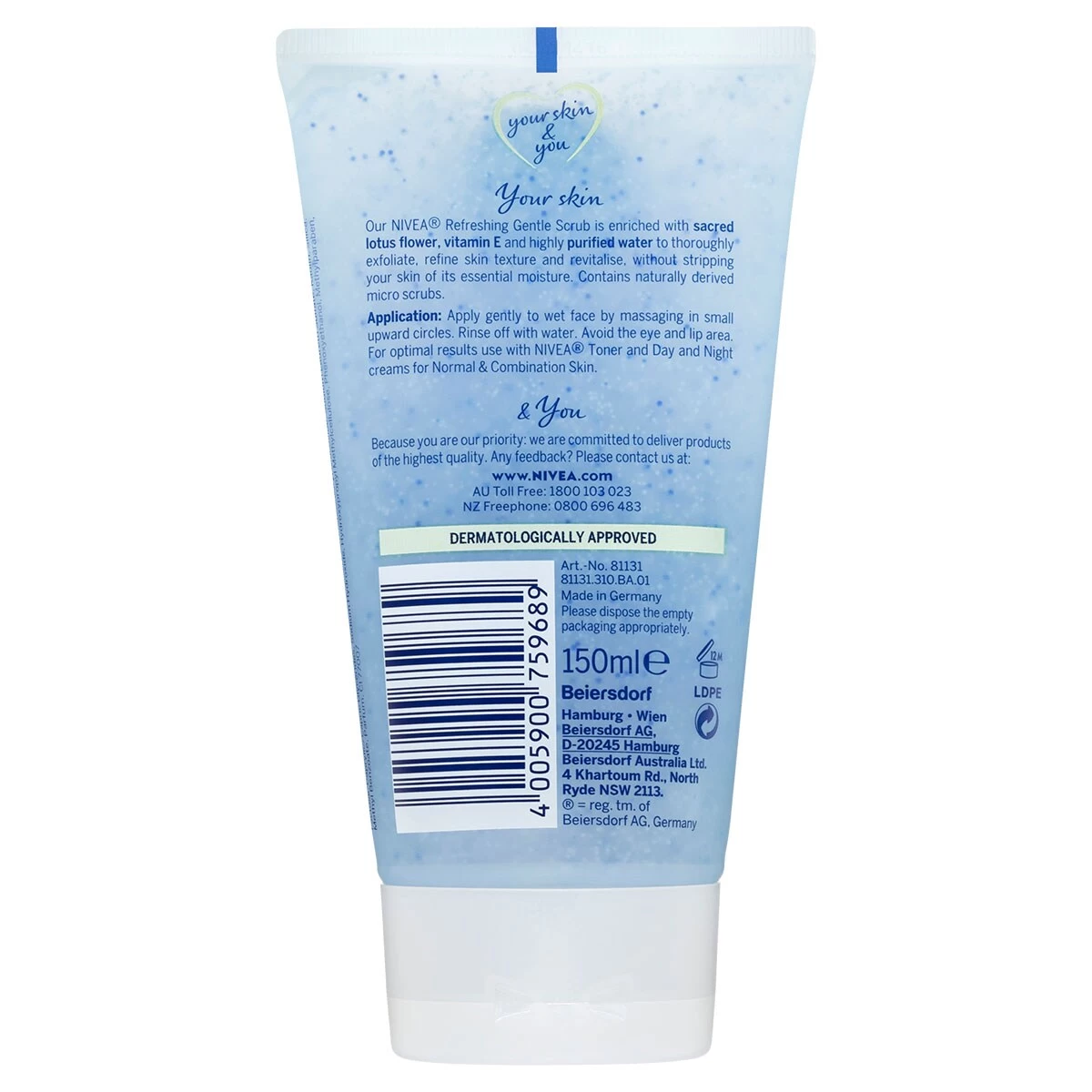 Nivea Refreshing Gentle Exfoliating Scrub 150ml 2 Nivea Refreshing Gentle Exfoliating Scrub 150ml - Image 2