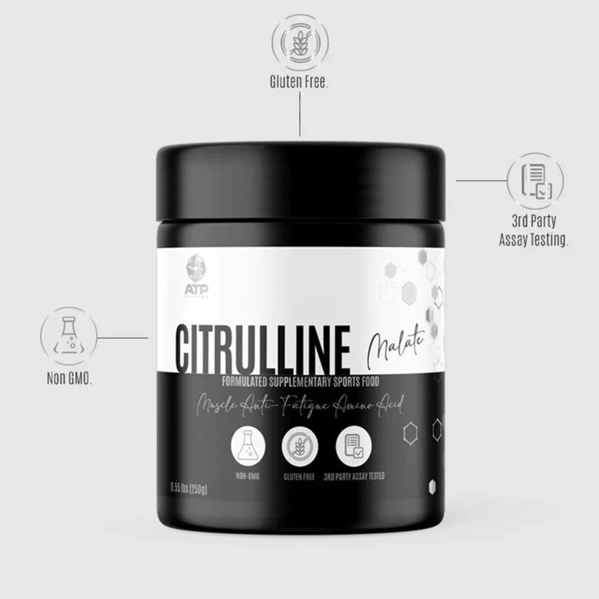 ATP Science L-Citrulline Malate 250g 4 ATP Science L-Citrulline Malate 250g - Image 4