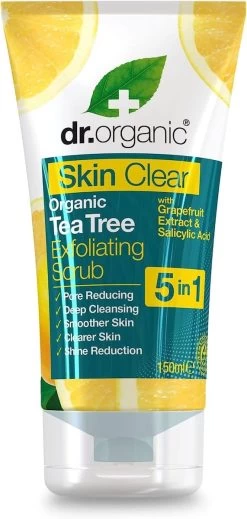 Health Care Store 27 Dr Organic Organic Tea Tree Exfoliating Face Scrub 150ml