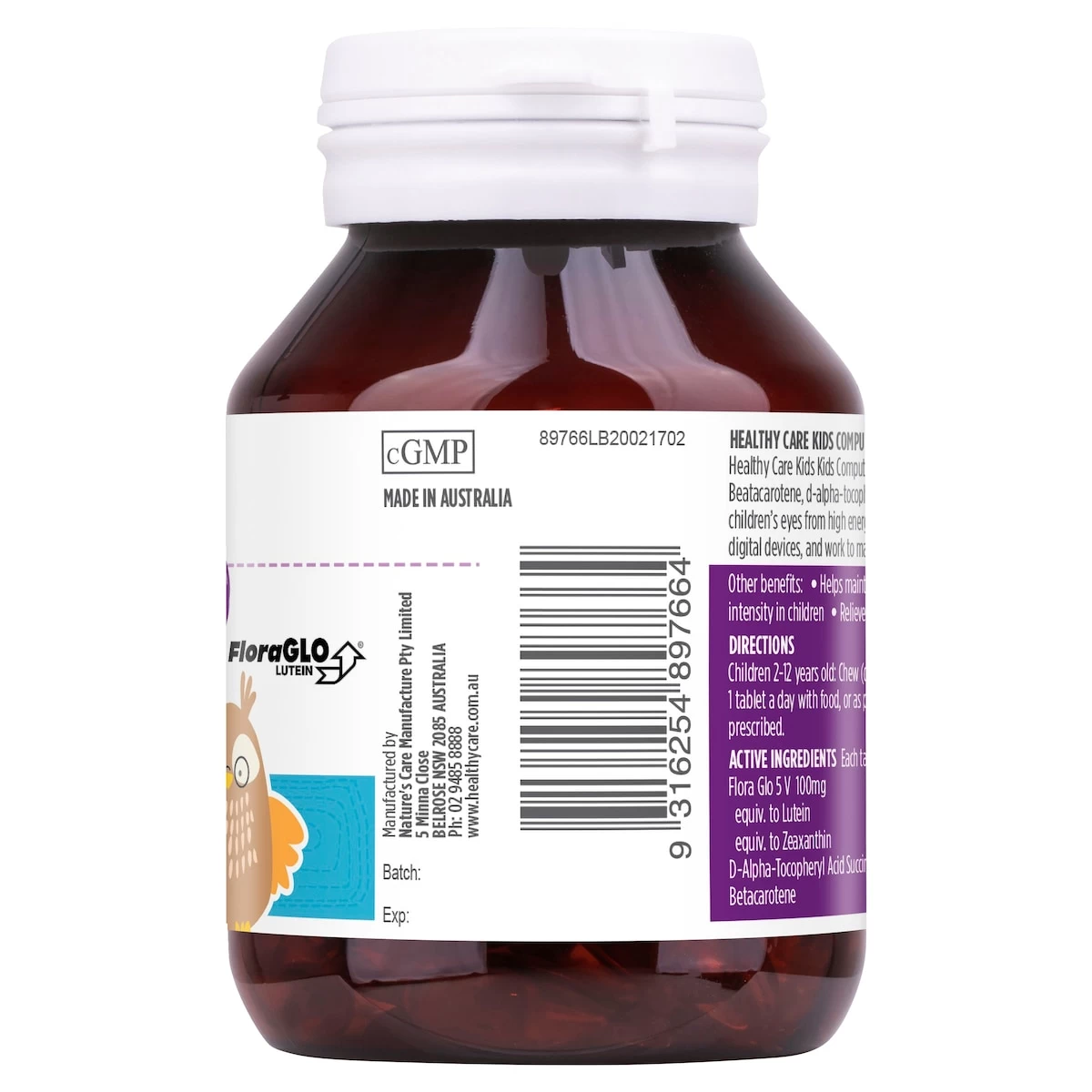 Healthy Care Kids Computer Eyes 60 Chewable Tablets 2 Healthy Care Kids Computer Eyes 60 Chewable Tablets - Image 2